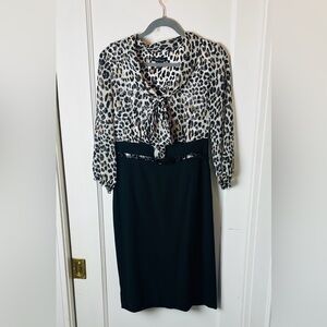 White House Black Market Leopard Print Dress